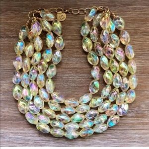 Gorgeous iridescent bead choker.